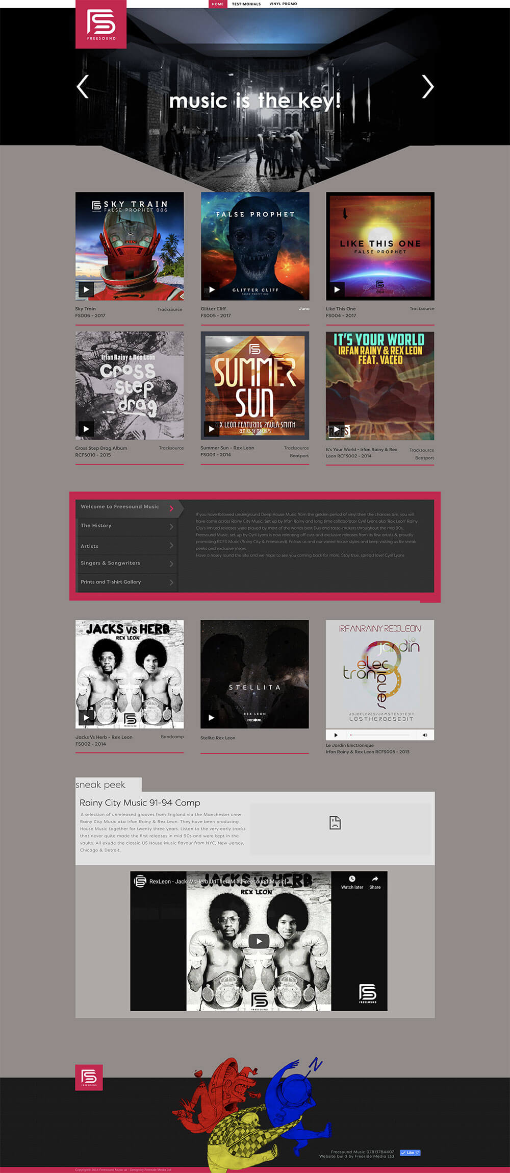 Freesound Music Website Design 2016