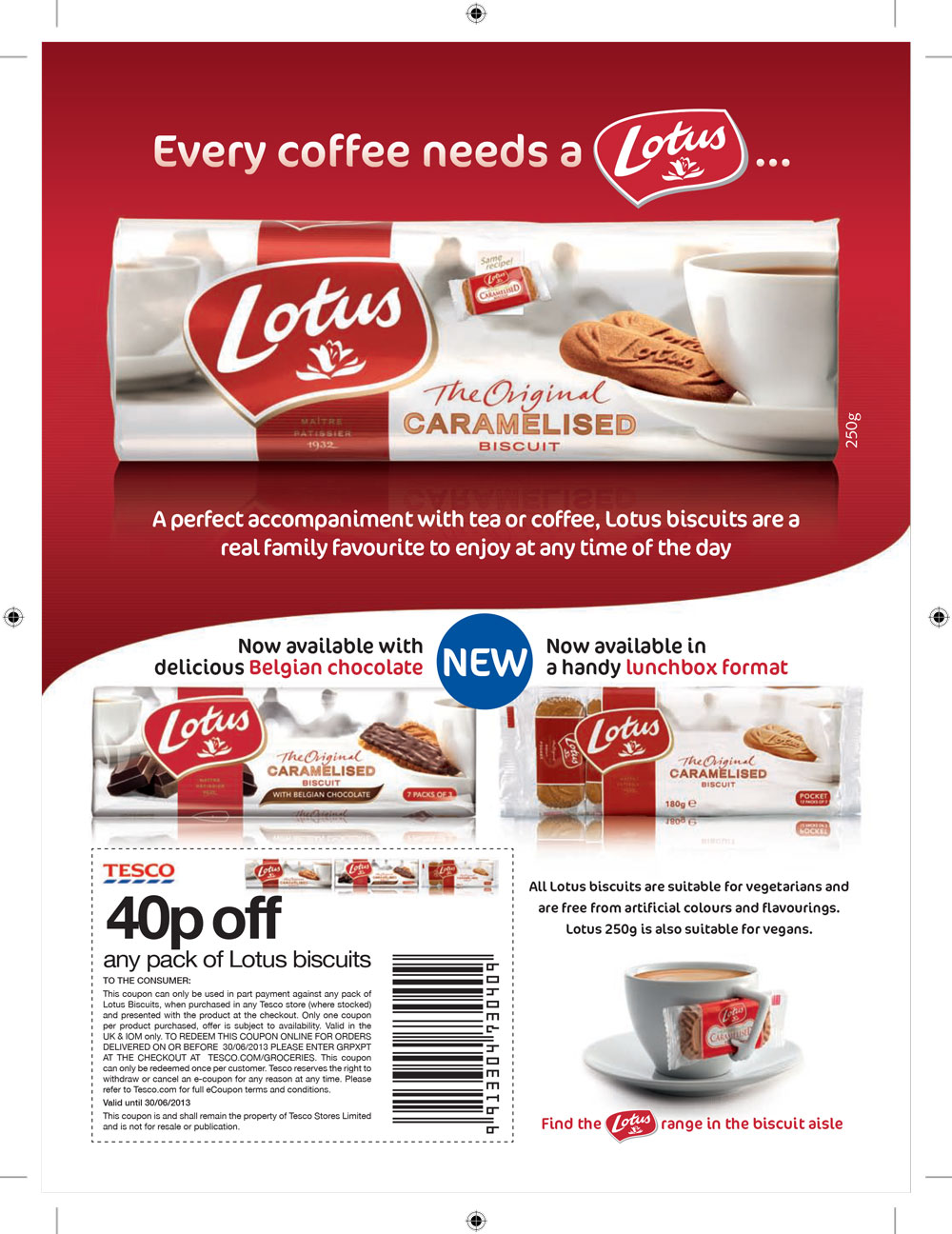 Lotus Biscuits Press Adverts Design Artwork